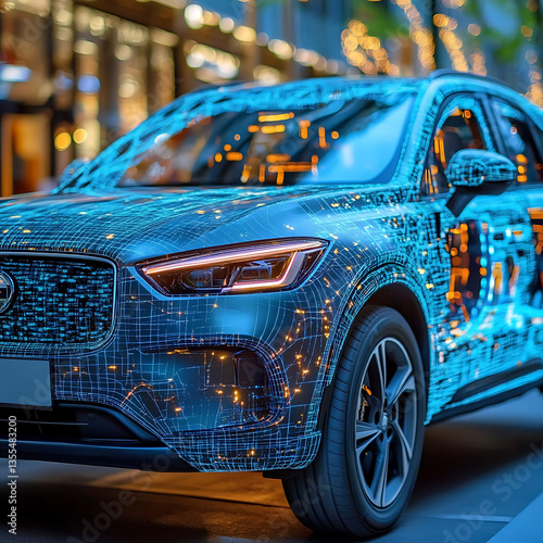 Smart City EV with Night Street.