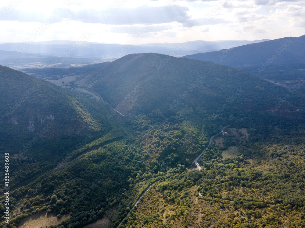 Fototapeta premium Amazing Autumn Landscape of Greben Mountain, Bulgaria