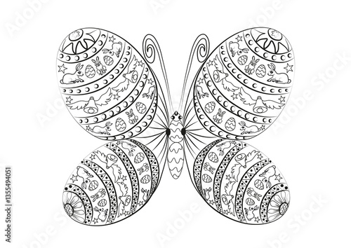 papillon œufs de pâques 