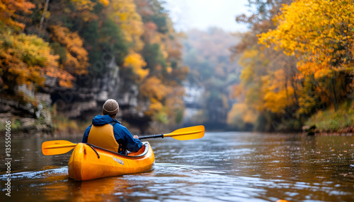 Wallpaper Mural Kayaking Autumn Canyon Torontodigital.ca
