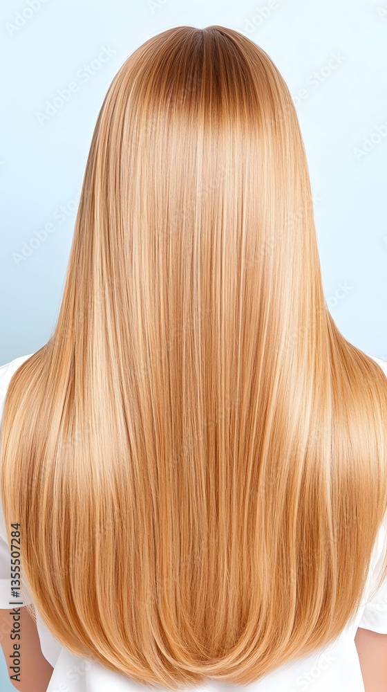 Fototapeta premium Long blonde hair, studio shot, beauty, care