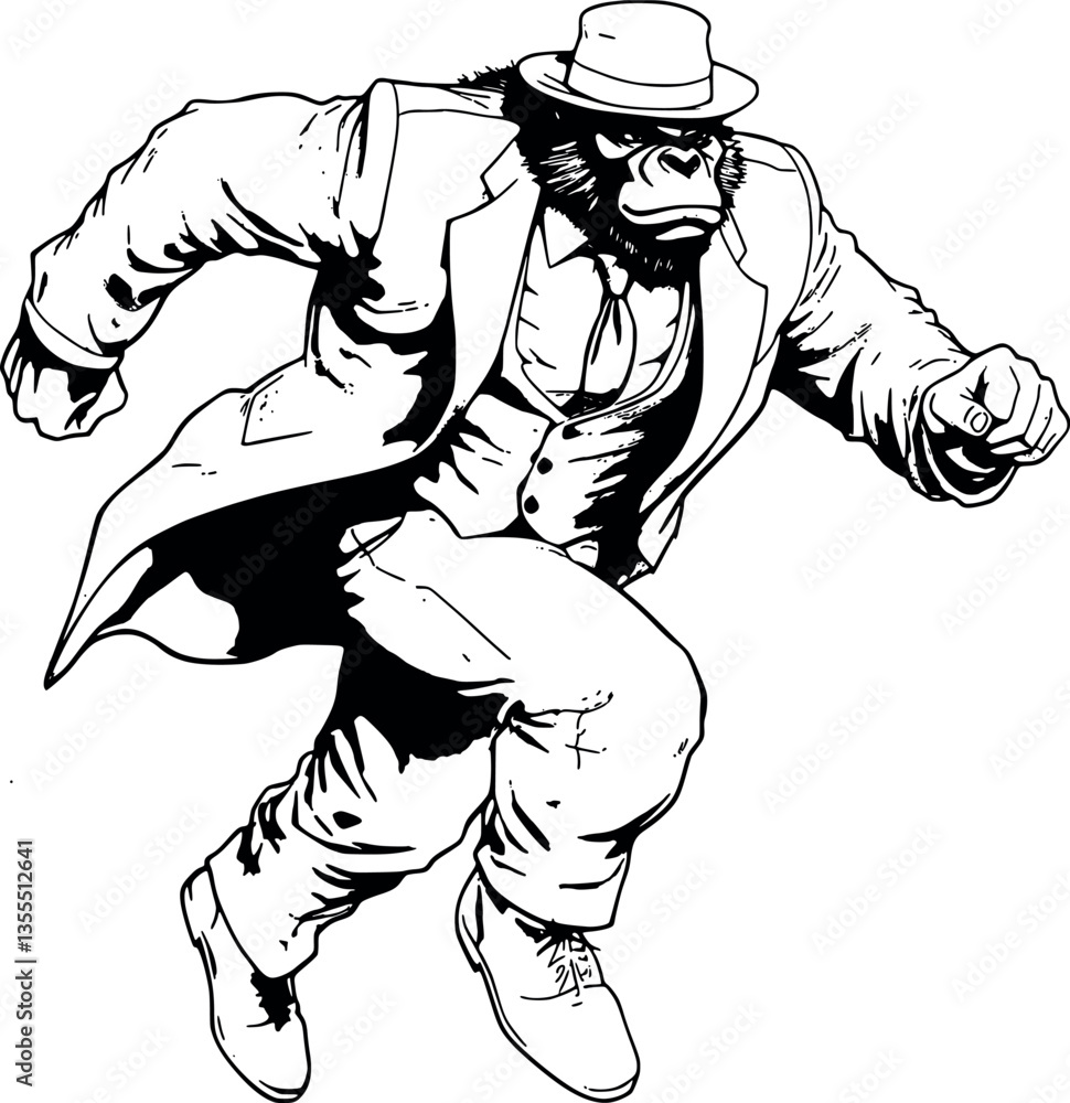 Fototapeta premium Gorilla tattoo design