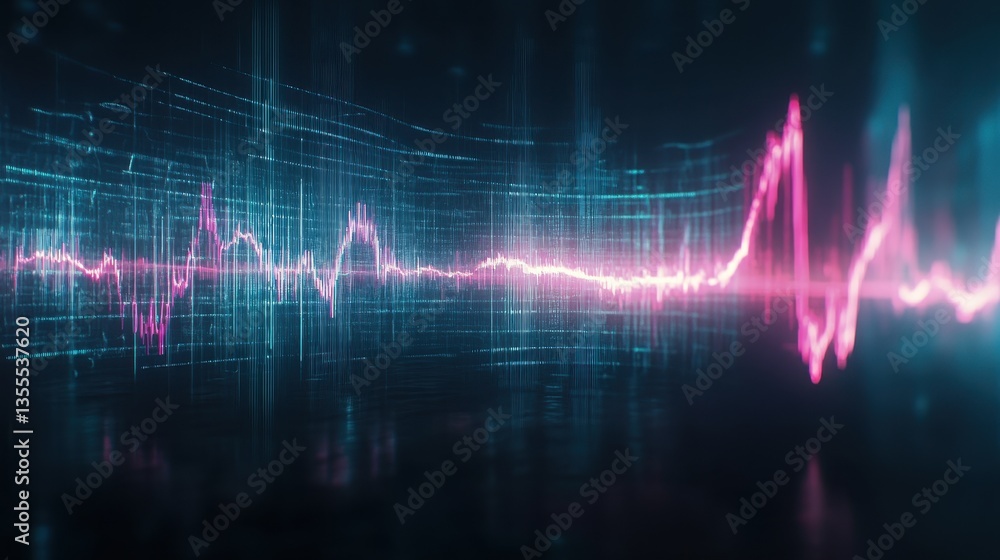 Digital wave with data flow, signal pulse, and vibrant tech background. Digital wave with data flow, signal pulse, and vibrant tech background.
