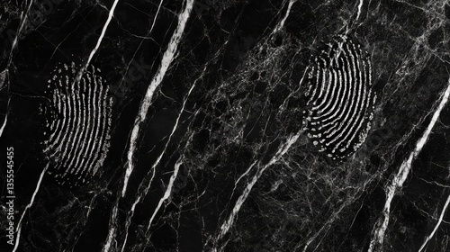 Fingerprints on Dark Marble A Mysterious Trace.