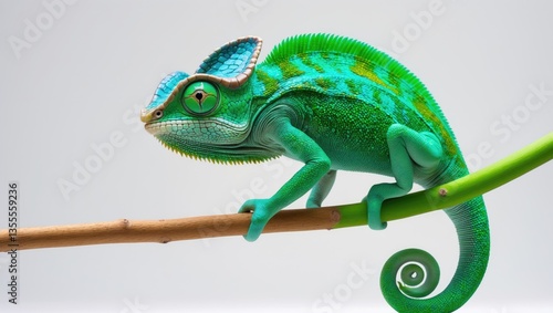 Chamaeleo calyptratus, female chameleon