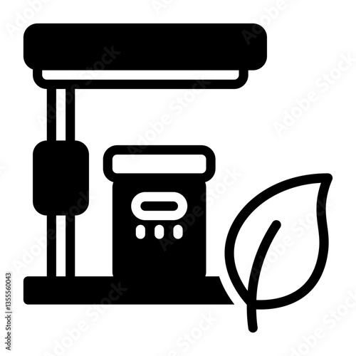 Biofuel icon, glyph icon style