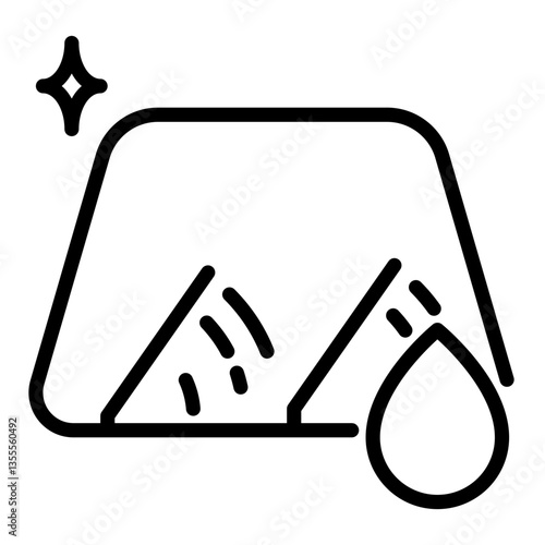 Rain repellent icon, line icon style