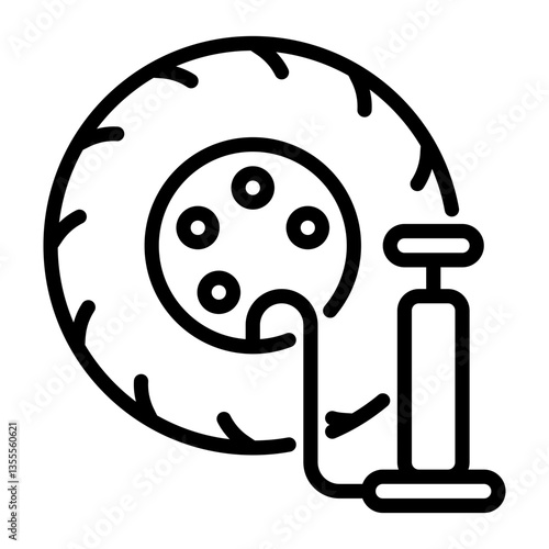air pump icon, line icon style