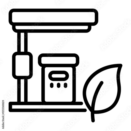 Biofuel icon, line icon style