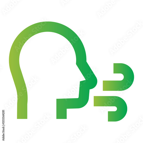 Breathing Exercises Icon. Calm and Relaxation Symbol. Illustration for Wellness and Stress Relief Concept.