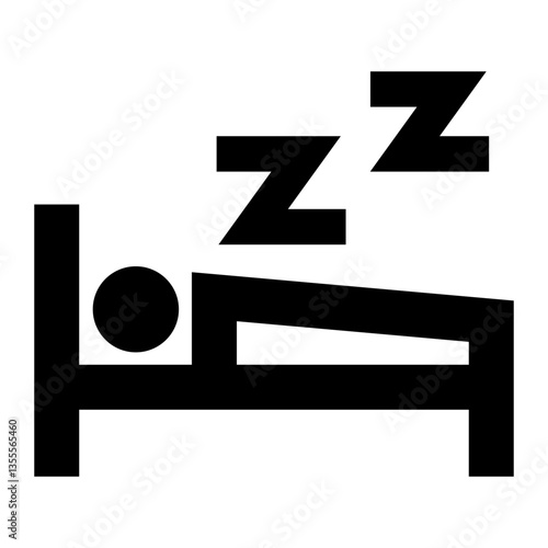 Sleep Practices Icon. Bedtime Routine Symbol. Illustration for Healthy Sleep Concept.