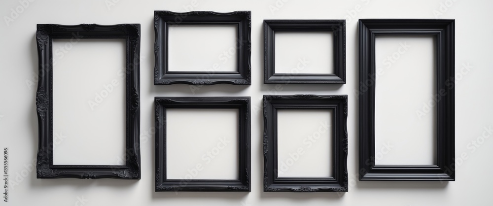 collection of different wooden frames on white background. each one photographed separately collection of different wooden frames on white background. each one photographed separately