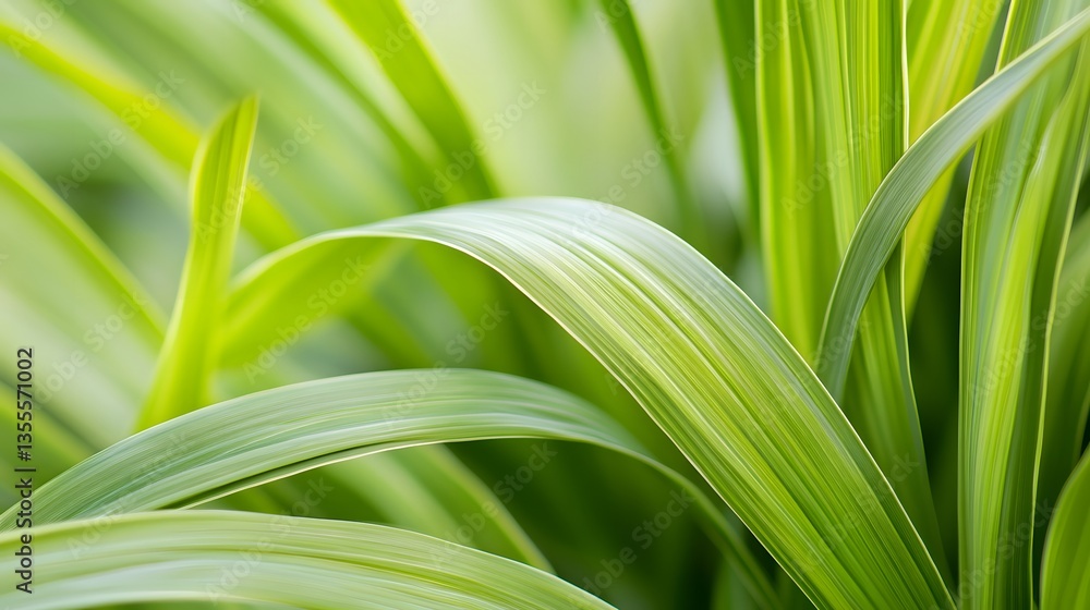 Fototapeta premium Vibrant green leaf texture in close-up, showcasing nature's organic beauty and intricate details