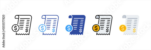 Expense Multi Style Icon Set