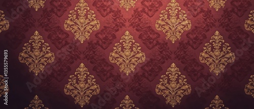 Luxurious Red and Gold Damask Pattern for Elegant Home Decor and Interior Design Inspiration