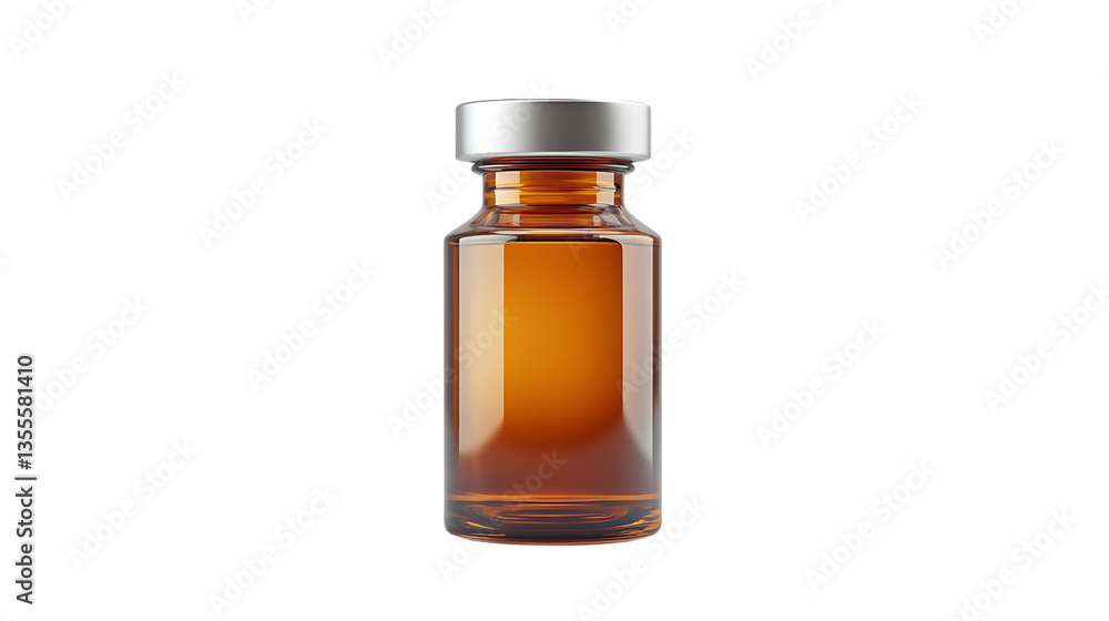 Glass medical bottle with liquid isolated on png Glass medical bottle with liquid isolated on png
