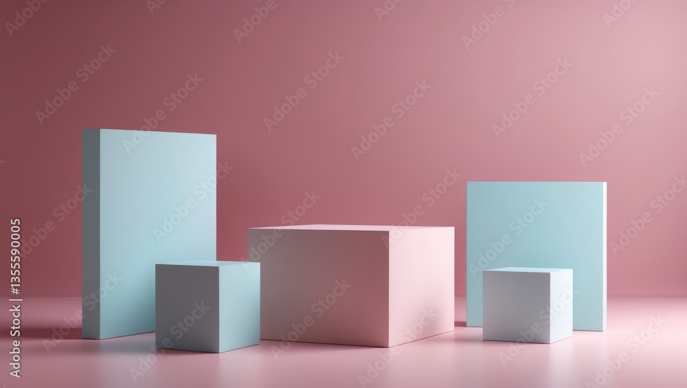 © Seyyar - Clean product podium or pedestal, minimal abstract concept, blank mockup scene space.