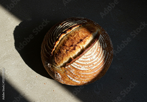 Artisan Sourdough Bread: Golden Crust, Rustic Charm