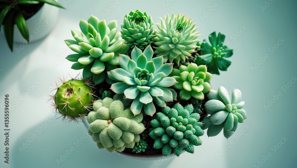 cactus top view of an isolated house plant cactus top view of an isolated house plant