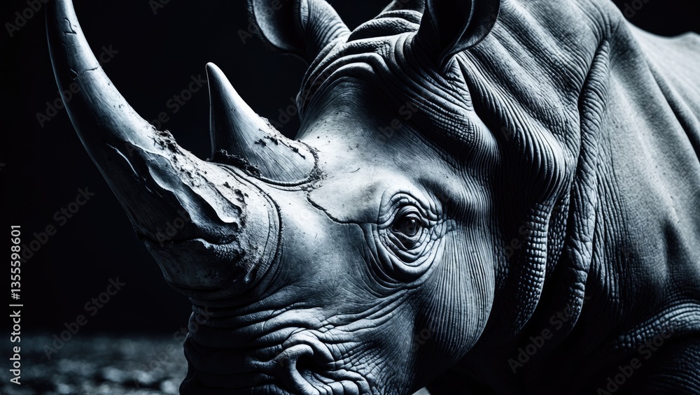Black Rhinoceros portrait
