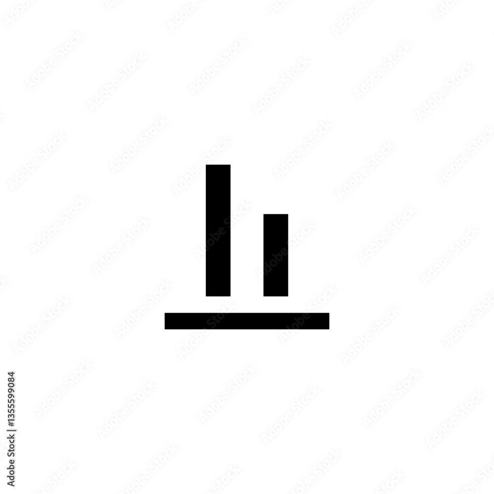 Vertical Bottom Alignment Icon Vertical Bottom Alignment Icon