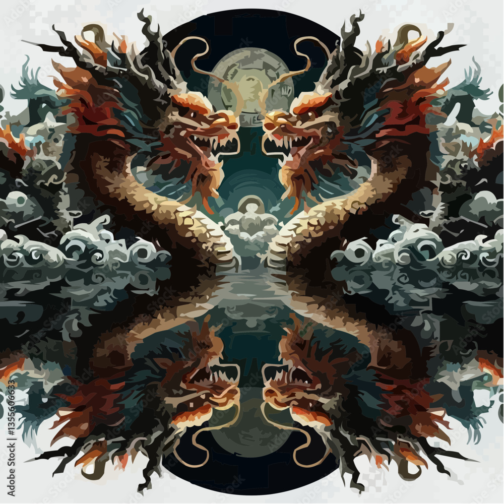 Obraz premium surrealistic image of a dragon 55