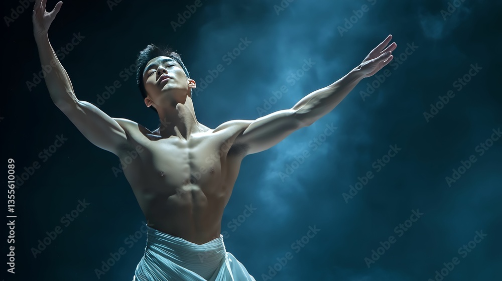 Obraz premium Asian Man ballet dancer. Male ballerina