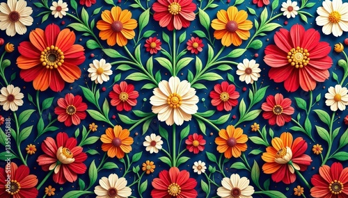 Wallpaper Mural Intricate floral design, repeating seamlessly , print, seamless repeat, background pattern Torontodigital.ca