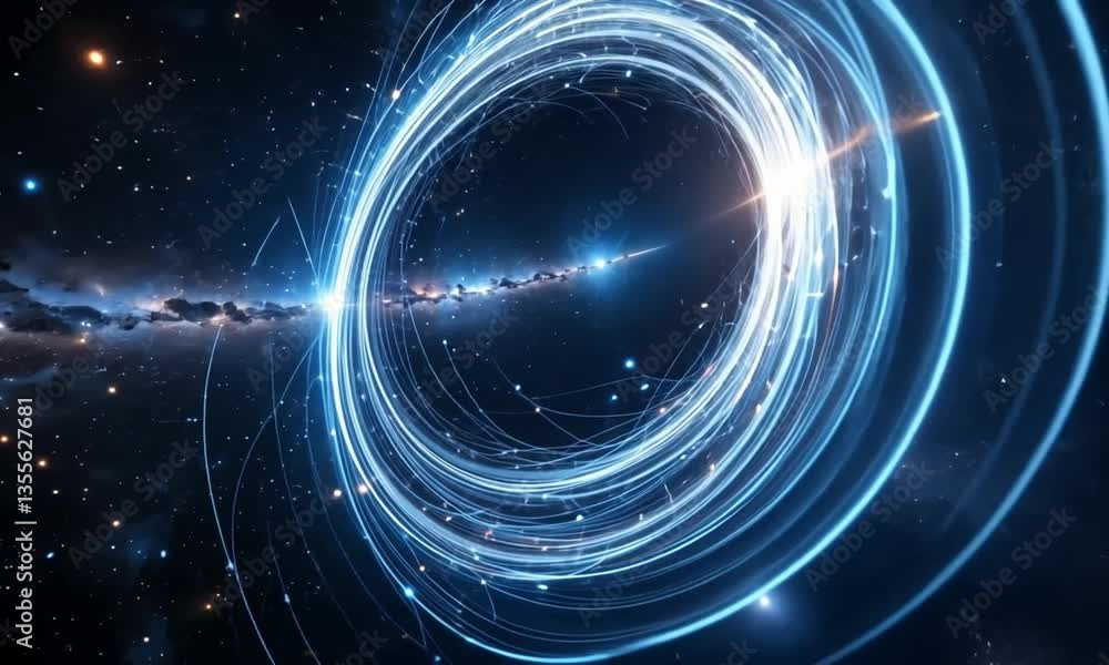 Abstract Blue Energy Swirl in a Cosmic Void Abstract Blue Energy Swirl in a Cosmic Void