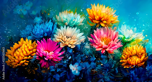 Floral display art effects Ai
