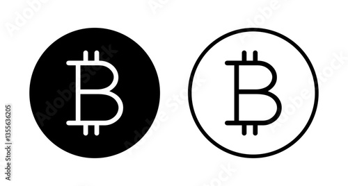 Bitcoin icon logo design. bitcoin sign and symbol. payment symbol. cryptocurrency logo