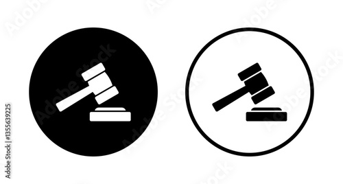 Gavel icon logo design. judge gavel sign and symbol. law icon. auction hammer