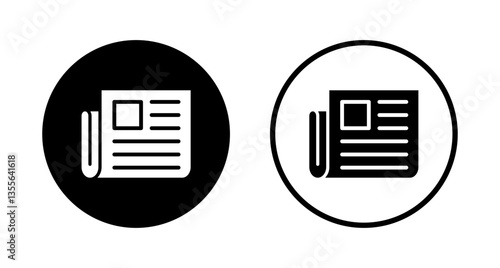 Newspaper icon logo design. news paper sign and symbolign