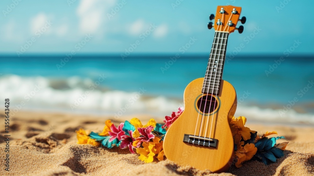 Ukulele on Tropical Beach: Hawaiian Summer Vibes