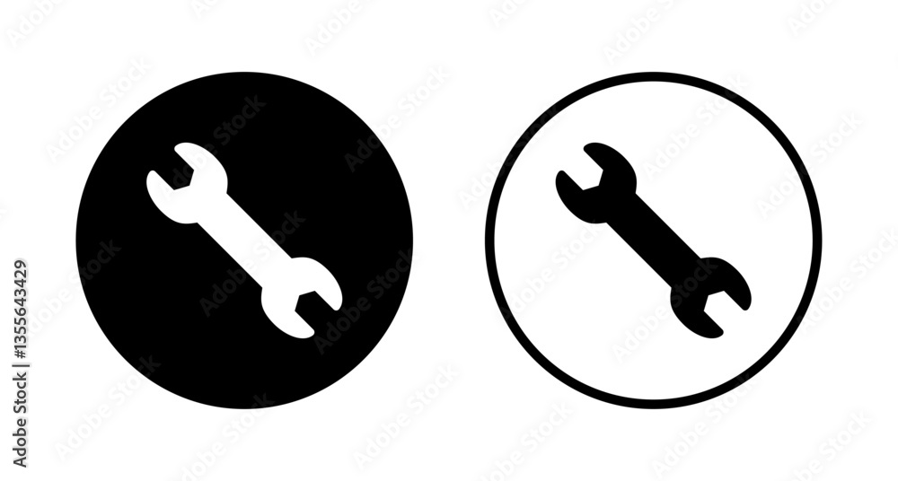 Wrench icon logo design. repair icon. tools sign and symbol Wrench icon logo design. repair icon. tools sign and symbol