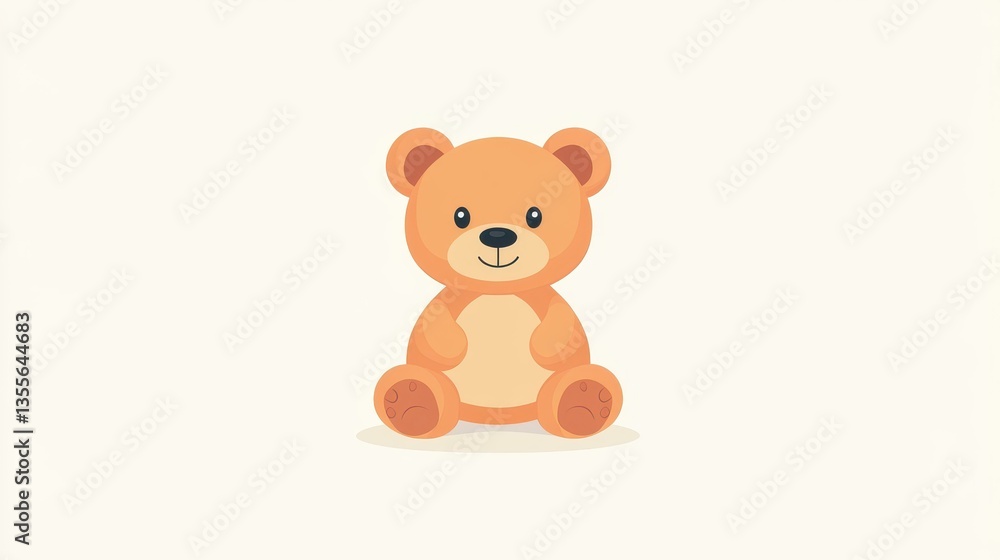 This charming teddy bear icon showcases a fun D cartoon look with vibrant colors and a sleek, minimalist design. This charming teddy bear icon showcases a fun D cartoon look with vibrant colors and a sleek, minimalist design.