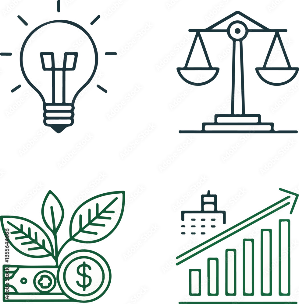 ESG Line Icons Set Editable Stroke Vector for Sustainability, Governance, and Environment ESG Line Icons Set Editable Stroke Vector for Sustainability, Governance, and Environment