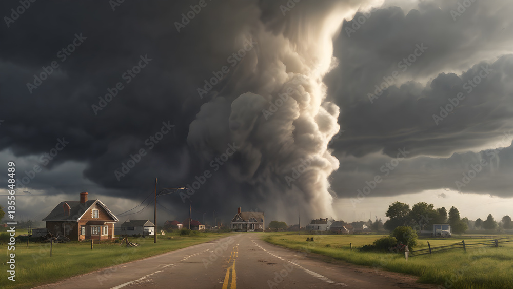 Obraz premium Tornado Activity in Midwest America