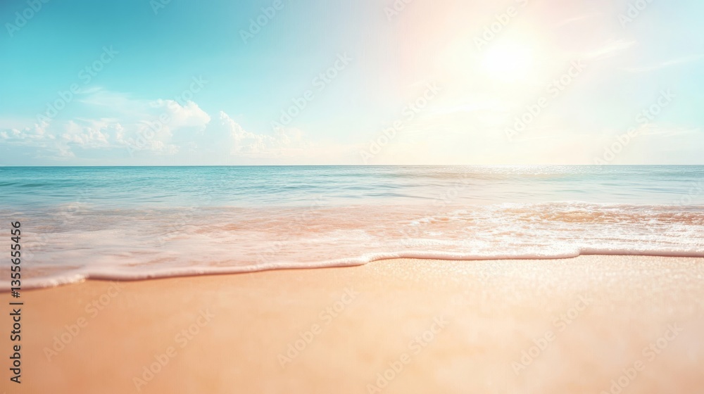 Fototapeta premium Beautiful beach background. Blurred background