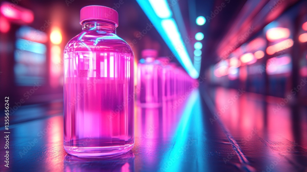 A juice bottle with a custom name label. A juice bottle with a custom name label.