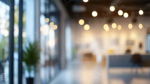 Modern office background. Blurred bokeh background