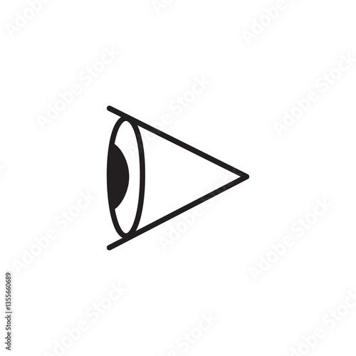 eye icon vector flat black , simple illustration for web and app..eps