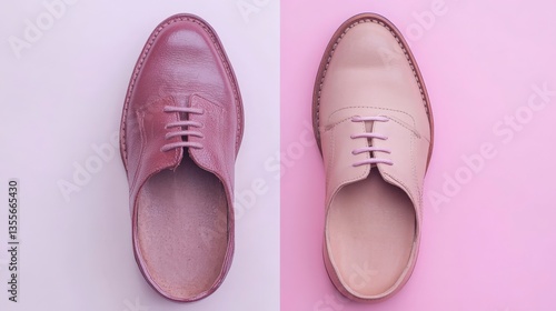 Wallpaper Mural Elegant Pastel Shoes on White Background Torontodigital.ca