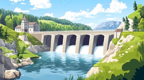 Professional Landscape Photo of Lavalette Dam in Lignon Valley Ha