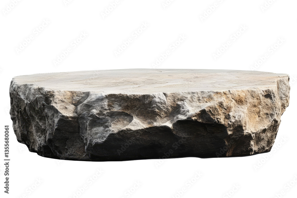 Flat Rock Podium for Presentation on transparent background
