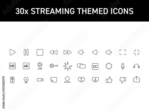 Streaming icons