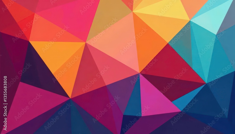 Geometric abstract shapes, vibrant colors, repeating tile , illusion, bright, background Geometric abstract shapes, vibrant colors, repeating tile , illusion, bright, background