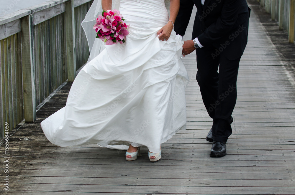 Bride and Groom Wedding Day