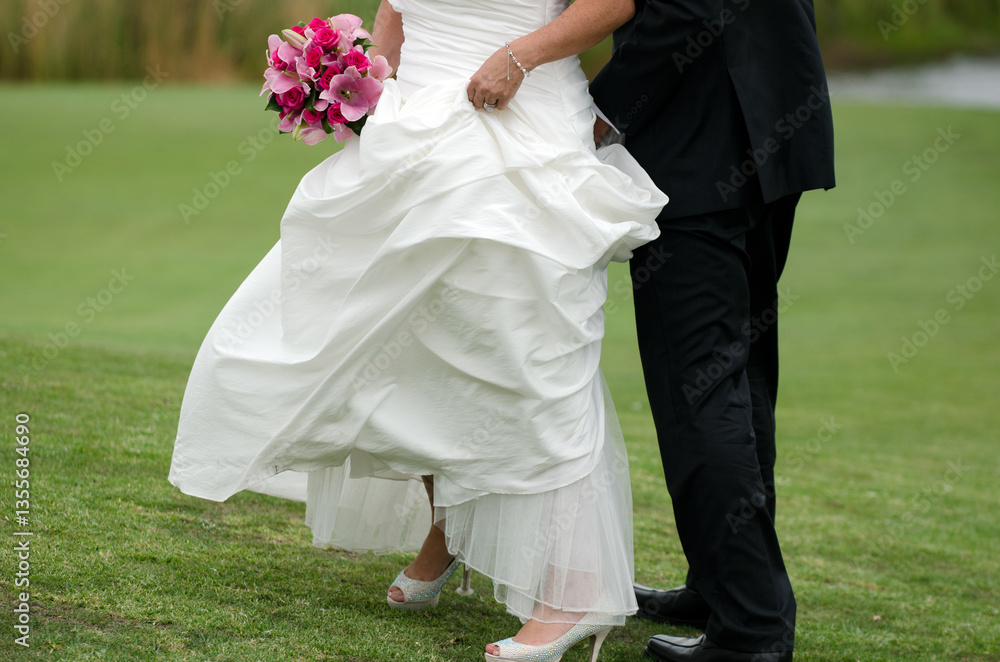 Bride and Groom Wedding Day