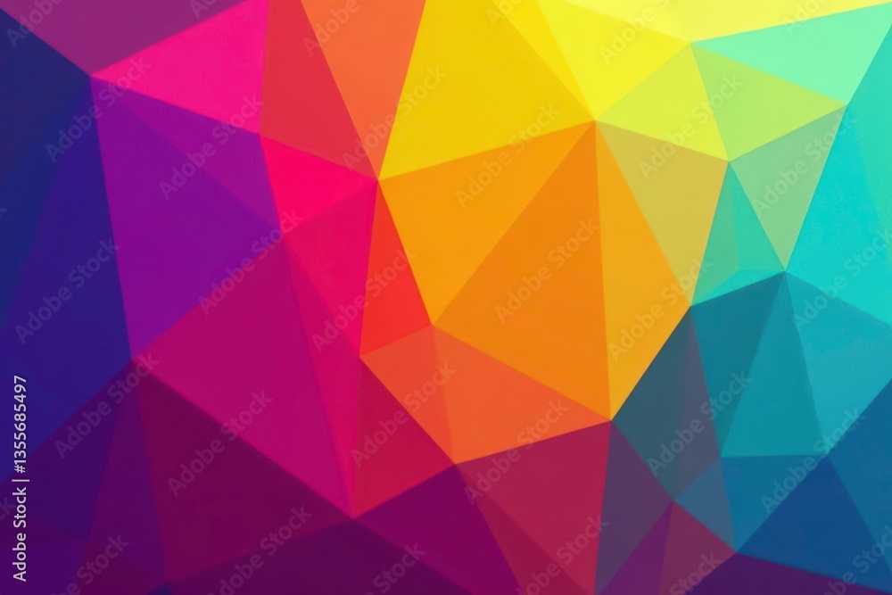 Obraz premium Geometric shapes, vibrant color gradients, endlessly looping , geometric, gradient
